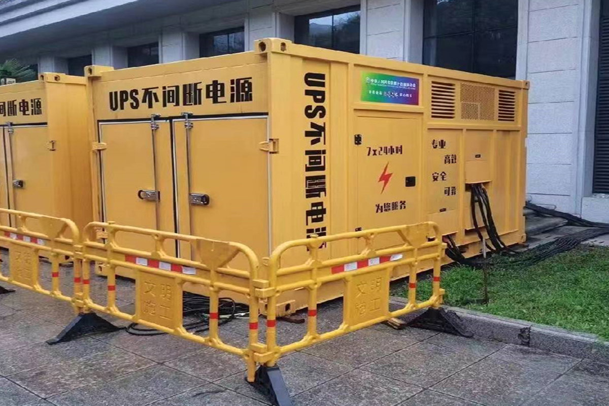 霞浦发电机租赁施工现场